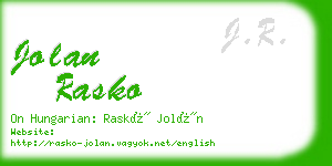 jolan rasko business card